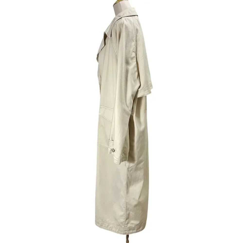 Free People We The Free Perry Military Coat Khaki Trench Jacket Women's Large - Picture 3 of 16